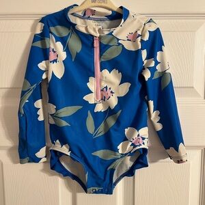 Carter's Blue Floral Kids Rashguard